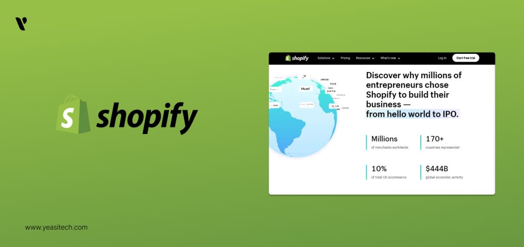 This image shows Shopify e-commerce platform