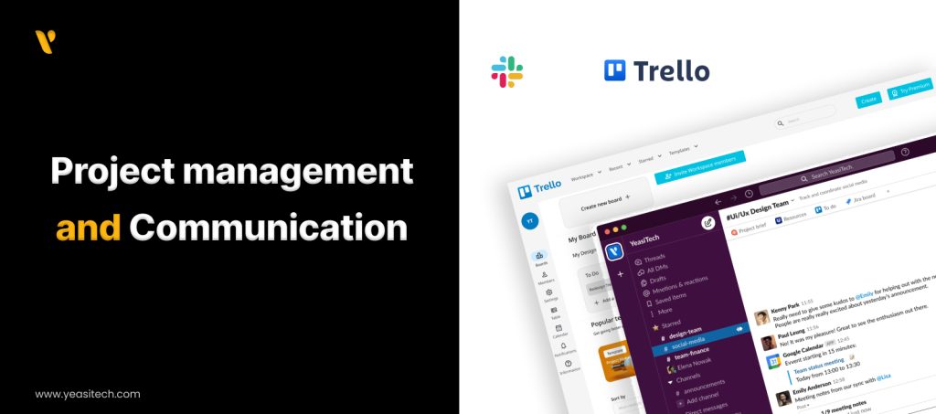 Project management and communication tools made with react