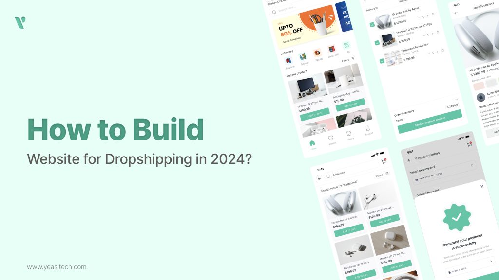 this image is a mobile responsive Website for dropshipping businesses in low-cost