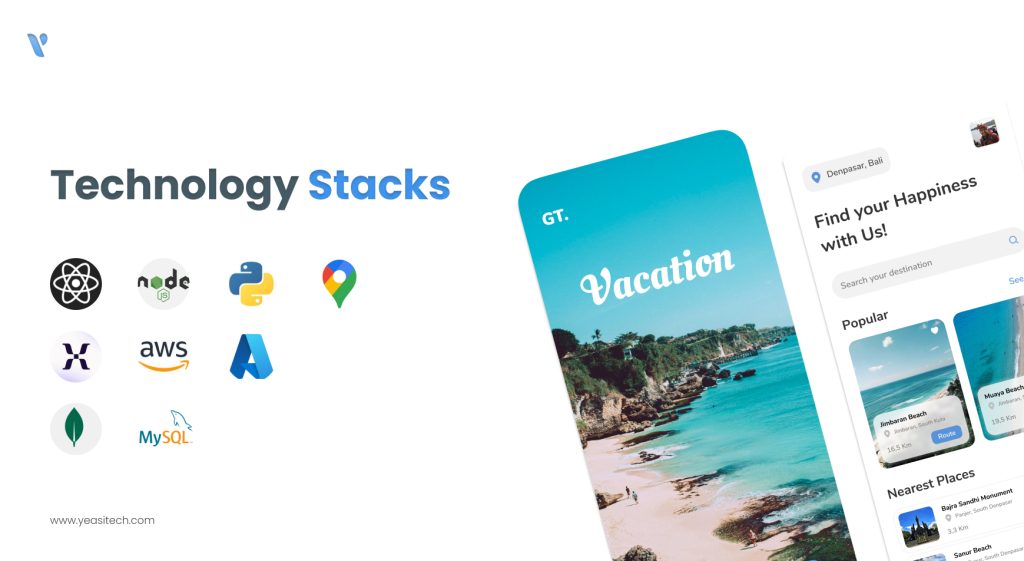 Tech stacks of travel app